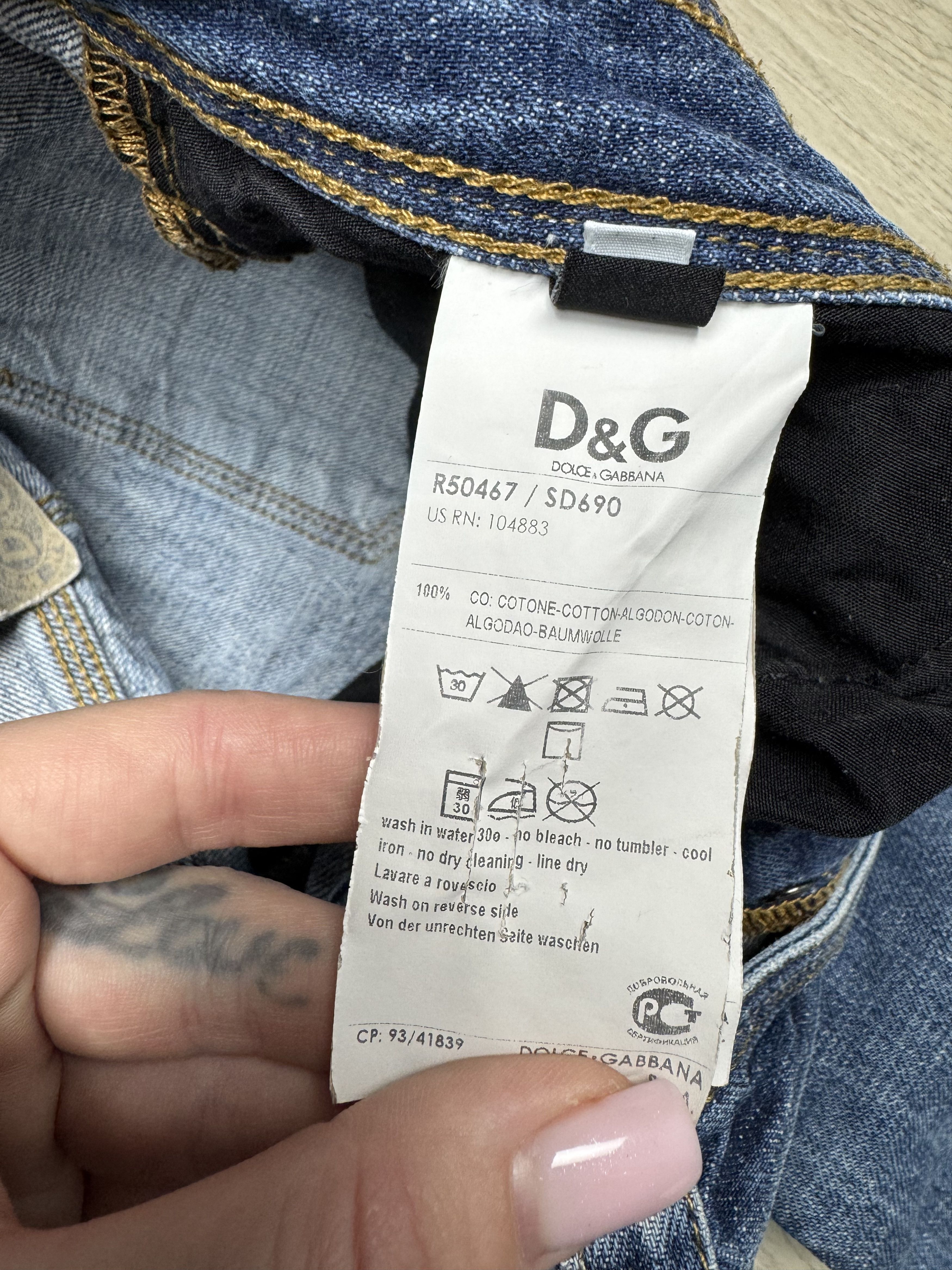 Dolce & Gabbana Dolce & Gabbana Vintage Womens Salvage Denim Pants Jeans Size 30" / US 8 / IT 44 - 7 Thumbnail