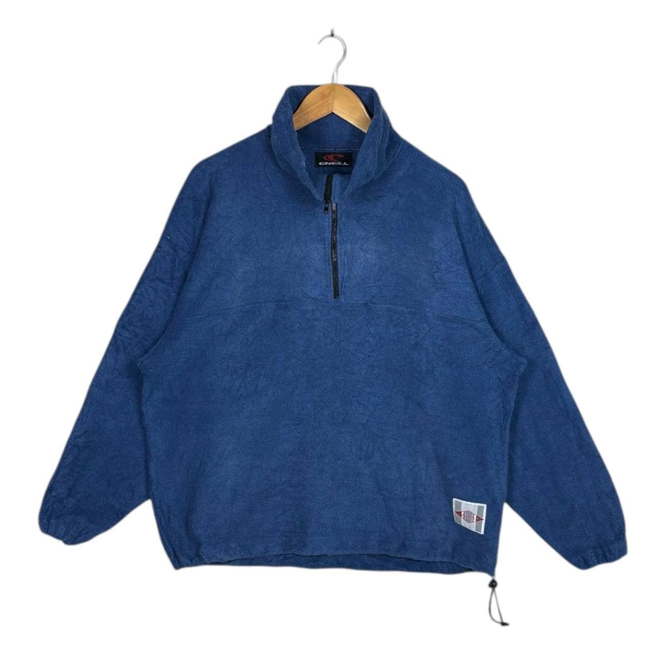 O'Neill Vintage 90s O'Neill Quarter Zip Fleece Blue XL Surf Retro Size US XL / EU 56 / 4 - 2 Thumbnail