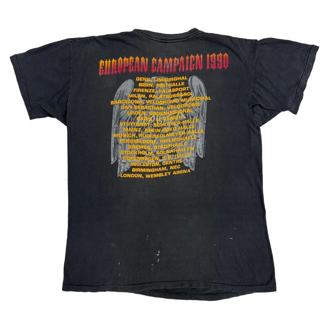 Band Tees Slayer 1990 90s Vintage European Campaign Band Tour T-Shirt Size US XL / EU 56 / 4 - 2 Thumbnail