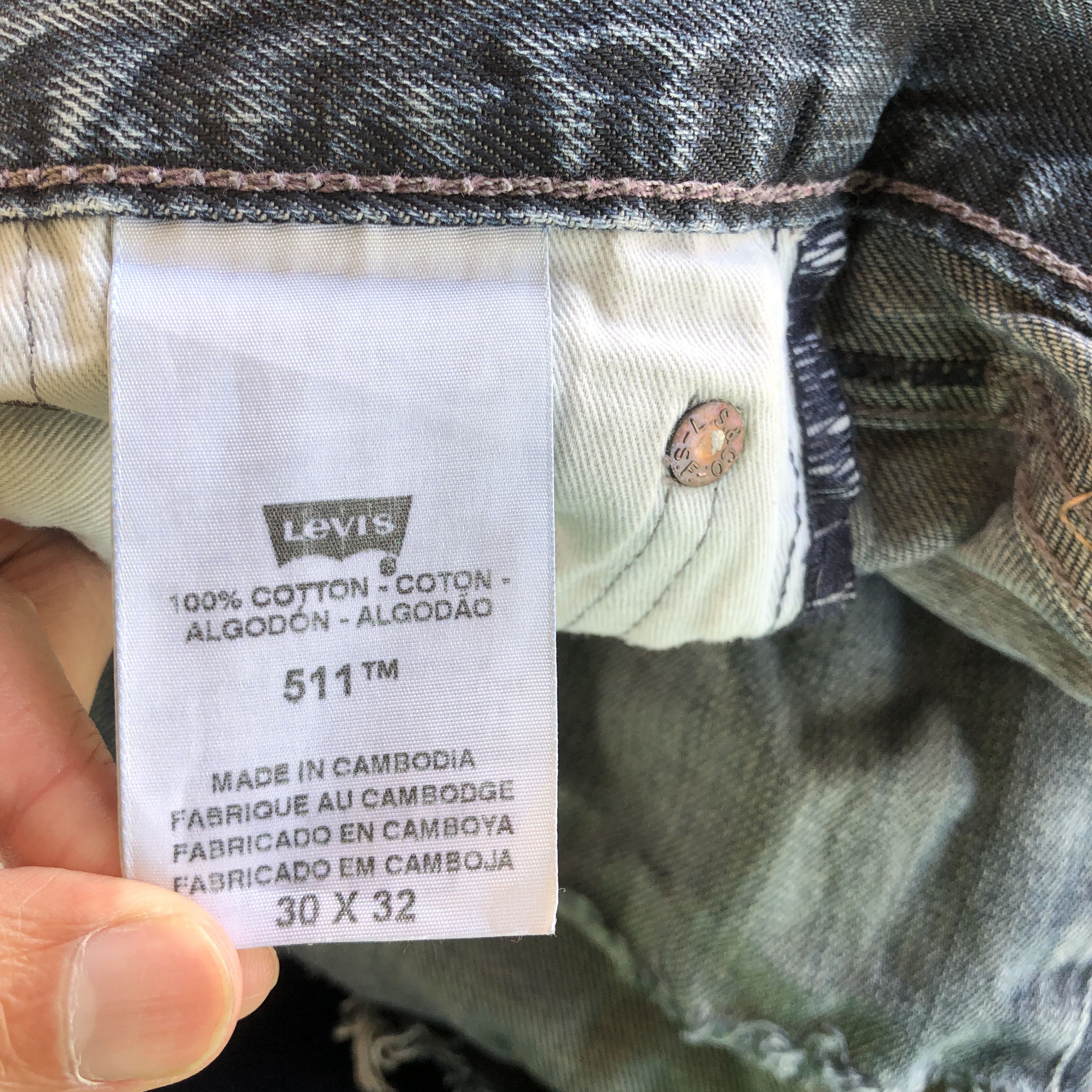 Levi's Vintage Distressed Levis 511 Jeans Levi's Faded Skinny Denim Size 28" / US 6 / IT 42 - 9 Thumbnail