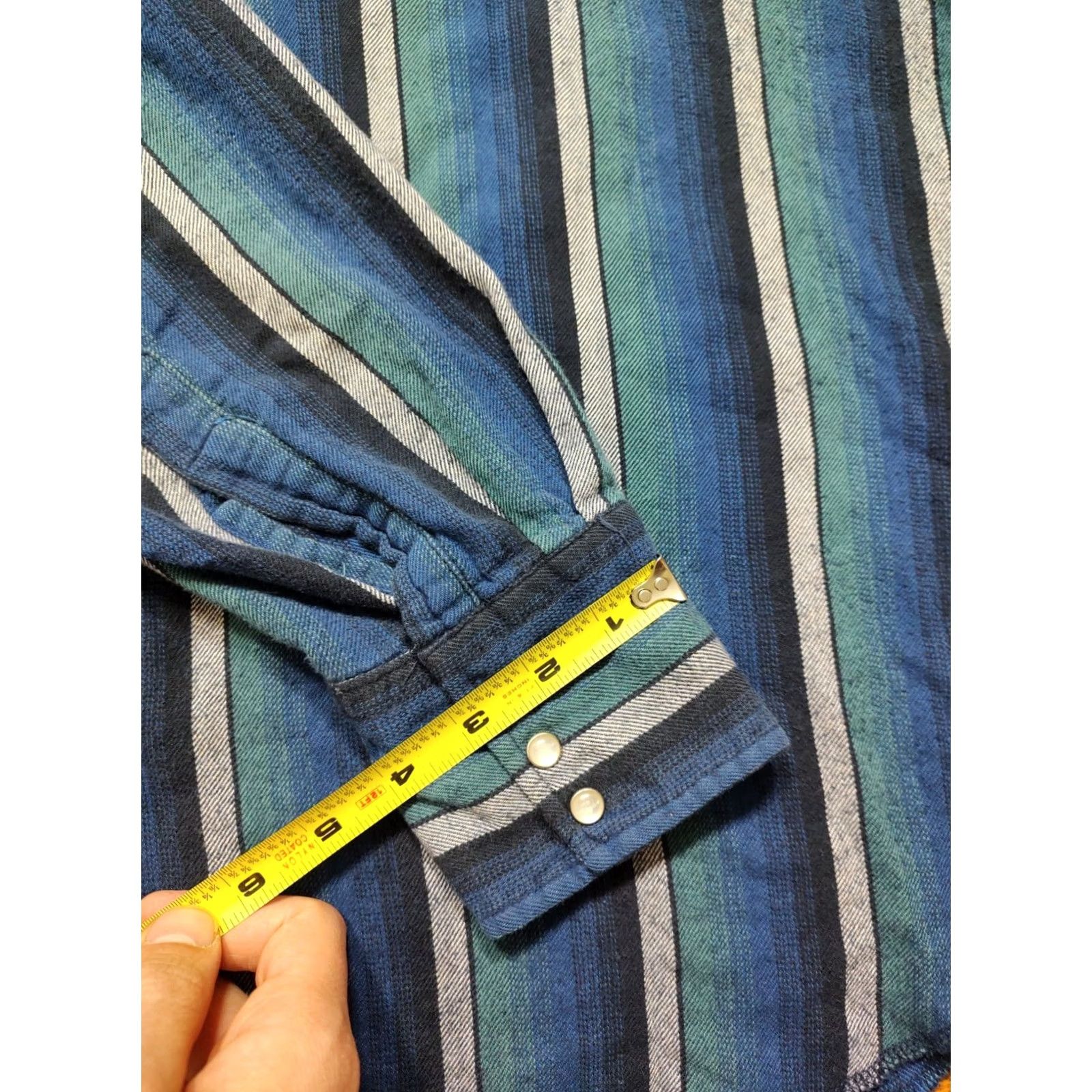 Wrangler VINTAGE Wrangler Mens 2X 2XT Tall Flannel Shirt Blue Plaid Cowboy Snap Pearl Size US XXL / EU 58 / 5 - 7 Thumbnail