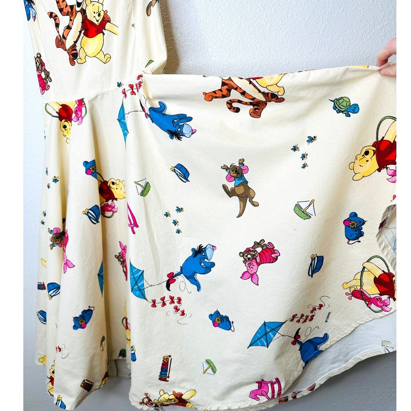 Other Vintage Cream Winnie The Poo Print Apron Dress Small Size S / US 4 / IT 40 - 4 Thumbnail