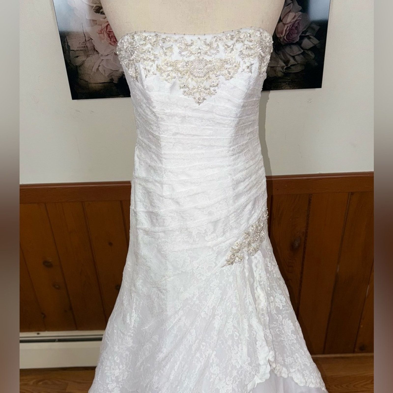 Other Beautiful David’s Bridal Lace Wedding Gown Size M / US 6-8 / IT 42-44 - 3 Thumbnail