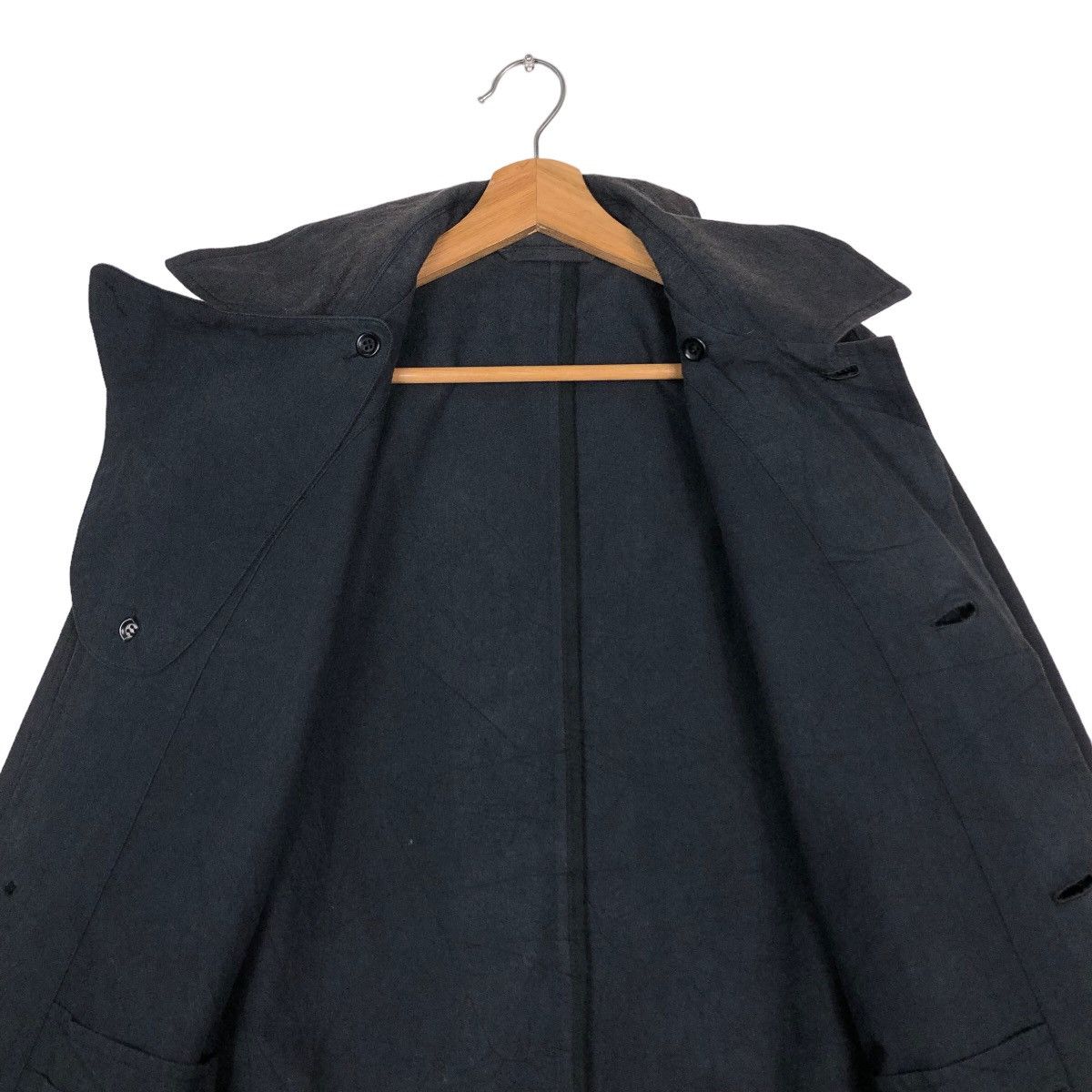 Issey Miyake 🔥Rich Black Long Fly Coats Jacket The Hinoki Japan Size US M / EU 48-50 / 2 - 15 Thumbnail