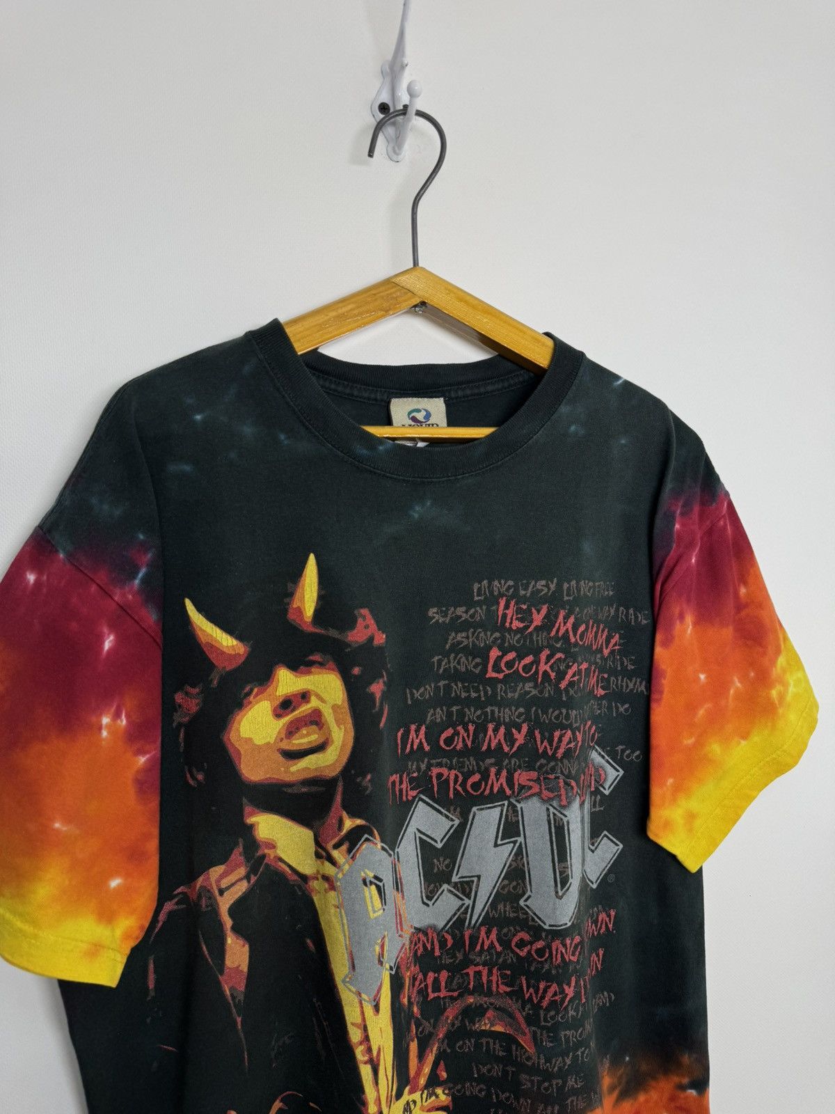 AC/DC Vintage Y2k 2006 Liquid Blue AC/DC All Over Print T-Shirt Size US L / EU 52-54 / 3 - 8 Thumbnail