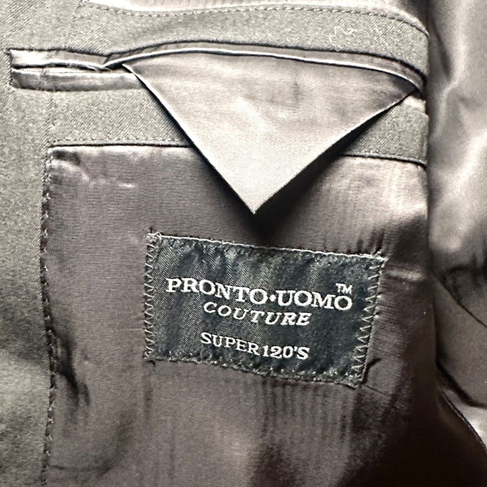Pronto Uomo Pronto Uomo Suit Pronto Uomo Wool Black Three Button 2 Piece 42R Men’s Suit - 120s Wool Black Three Button 42R Mens Suit Size 42R - 7 Thumbnail