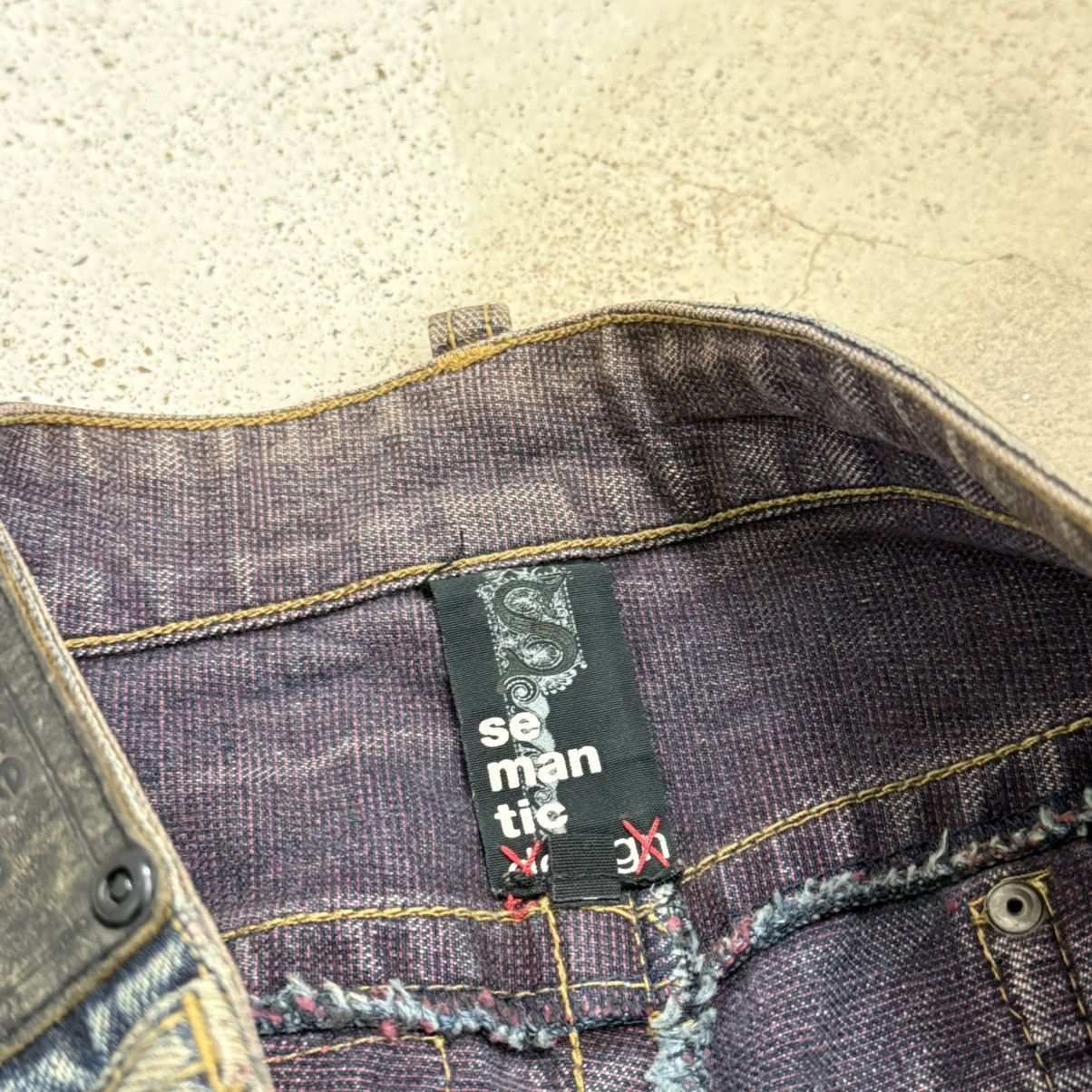 semanticdesign Semanticdesign Japanese Mudwash Studded Flare Denim Pants Size US 35 - 12 Thumbnail