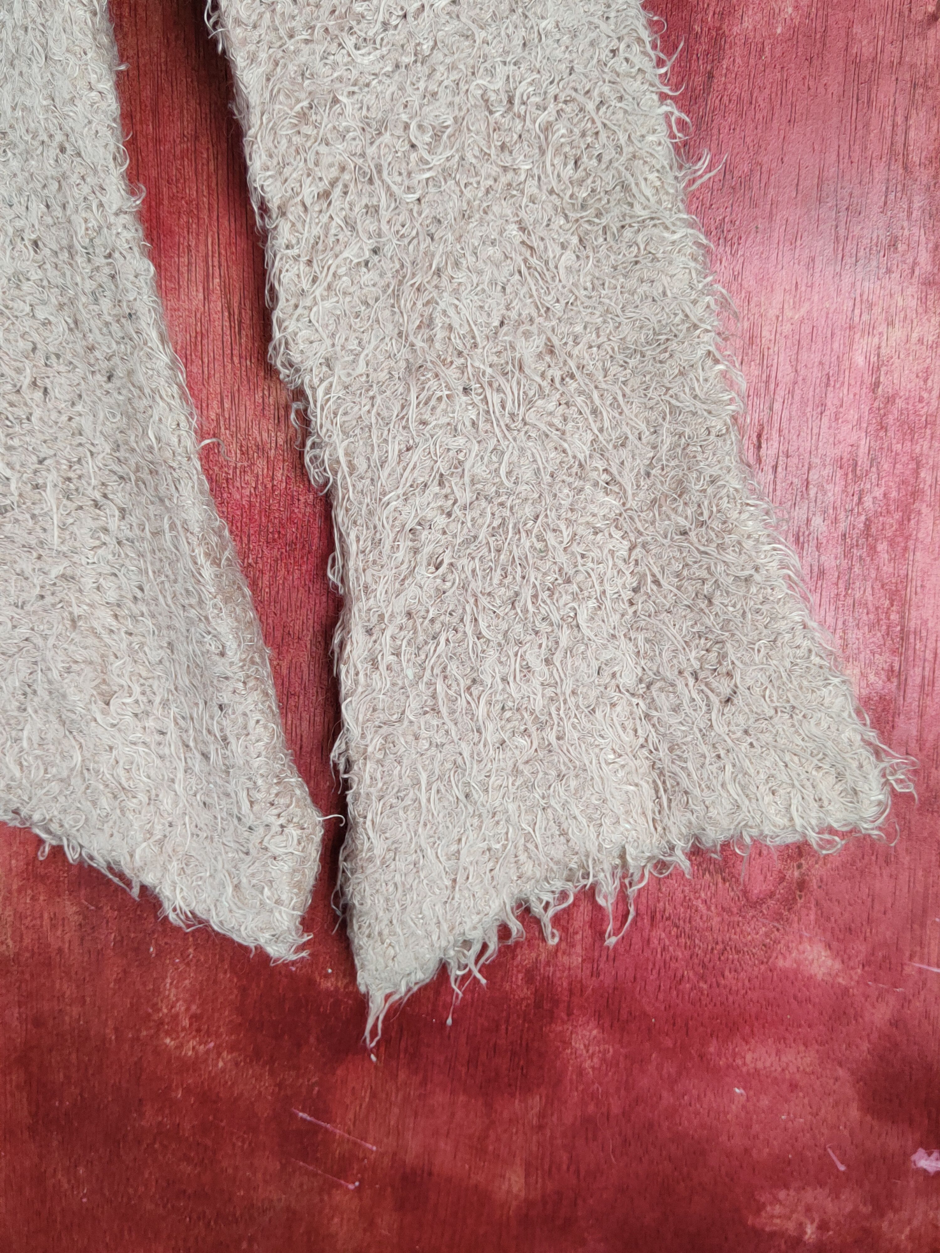 Homespun Knitwear Africataro Peach Shag Shaggy Fur Mohair Knitwear #S1889 Size S / US 4 / IT 40 - 6 Thumbnail