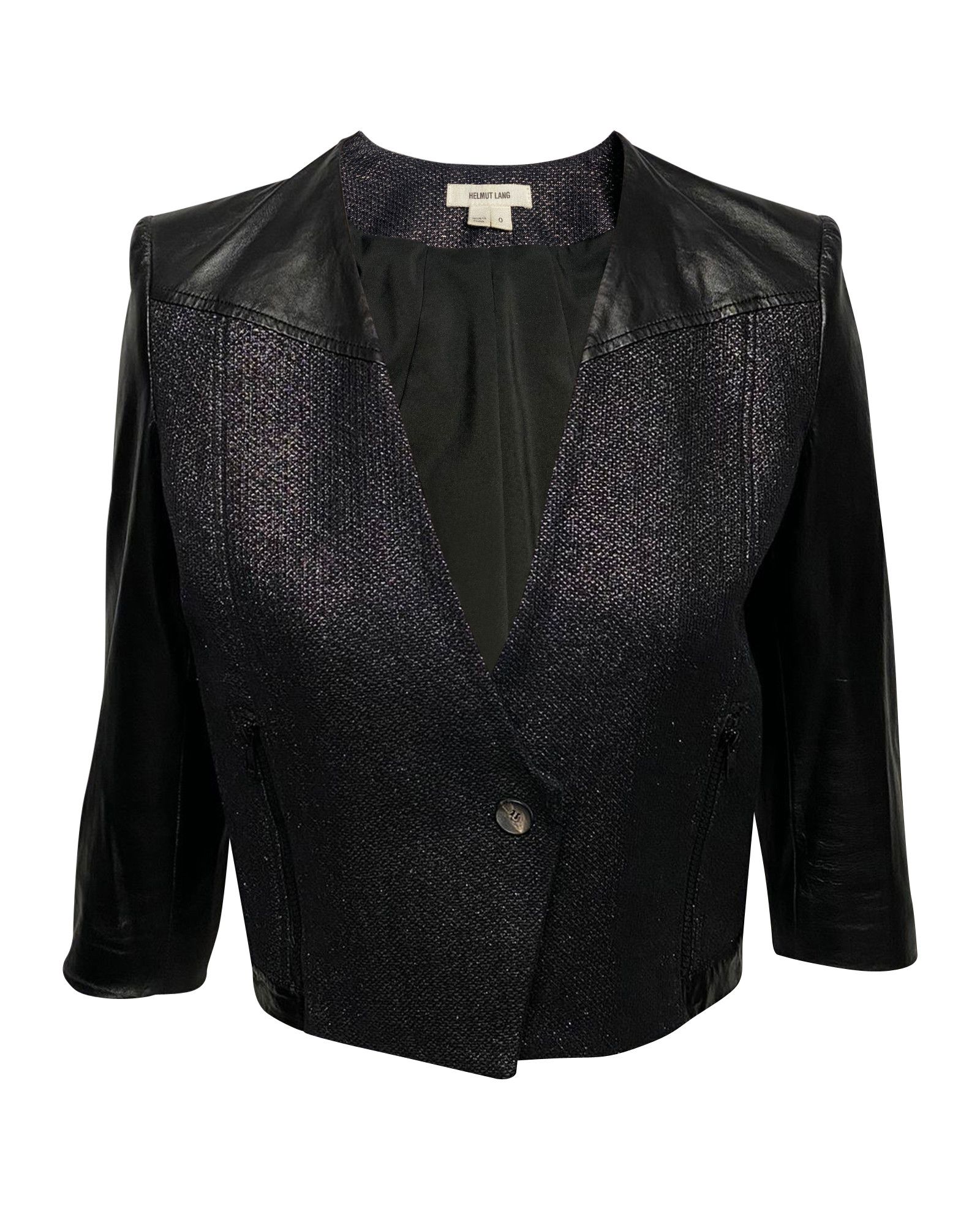 Helmut Lang Helmut Lang Shy Jacket in Black Cotton Size XS / US 0-2 / IT 36-38 - 1 Thumbnail