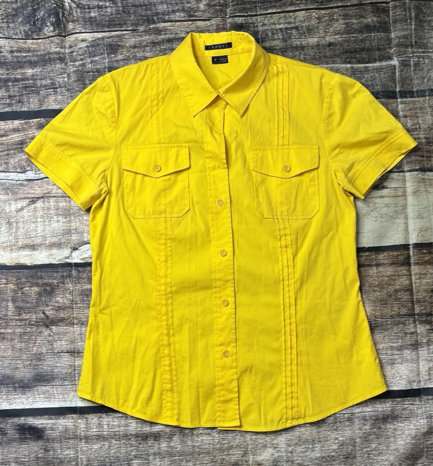 Theory Theory Top Women's Size P Cotton Nylon Stretch Pockets Size S / US 4 / IT 40 - 1 Thumbnail