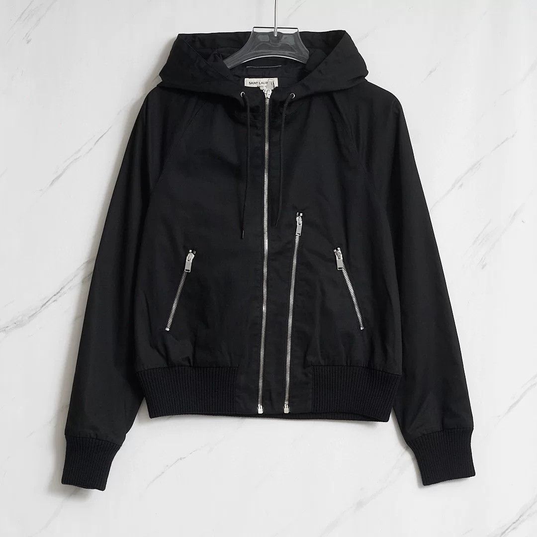 Saint Laurent Paris Saint Laurent Men's Hooded Double Zip Jacket Size US M / EU 48-50 / 2 - 1 Thumbnail