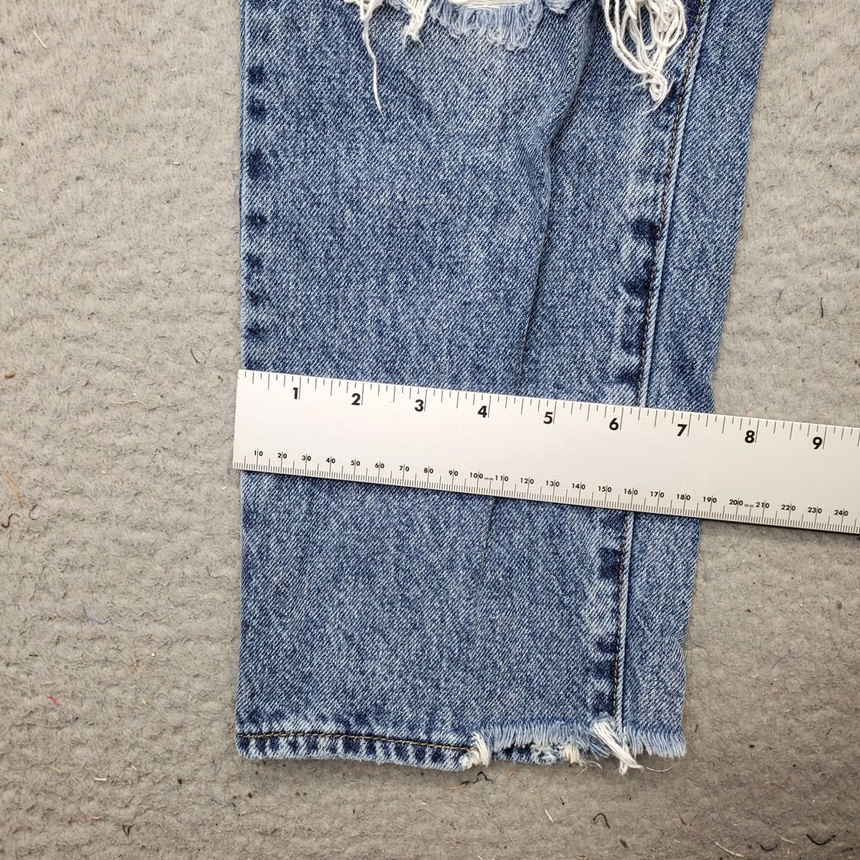 Pacsun PacSun Jeans Womens 26 Blue Denim Distressed High Rise Button Fly Straight Leg Jeans Size 26" / US 2 / IT 38 - 5 Thumbnail