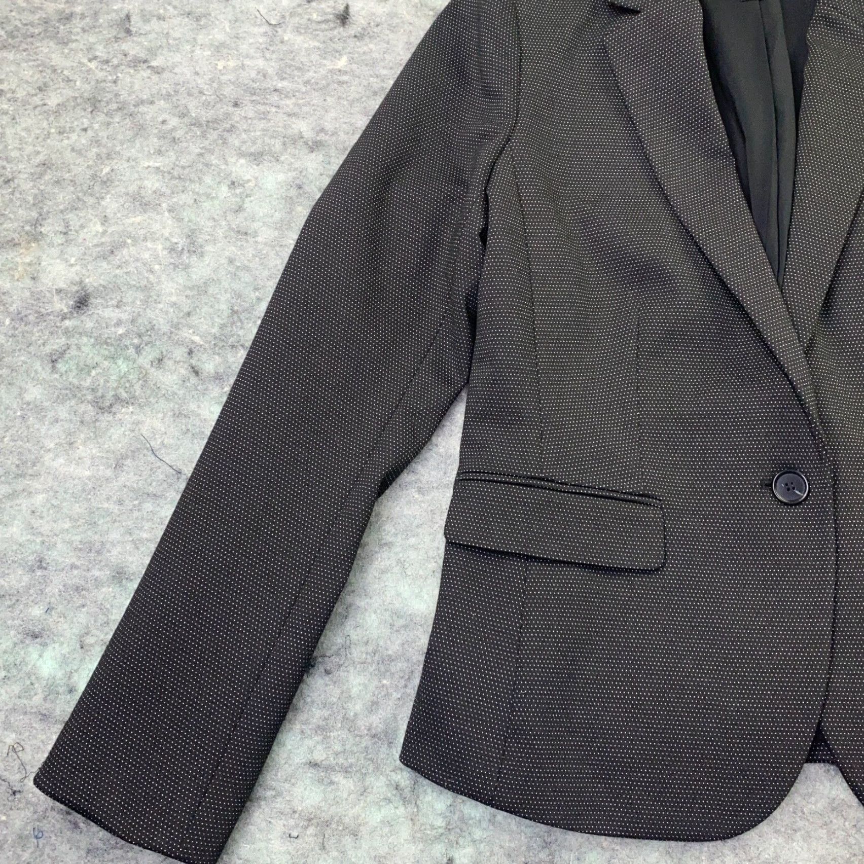 Ann Taylor Ann Taylor Womens Blazer Size 6 Gray Twill Single Button Stretch Lined Size M / US 6-8 / IT 42-44 - 7 Thumbnail