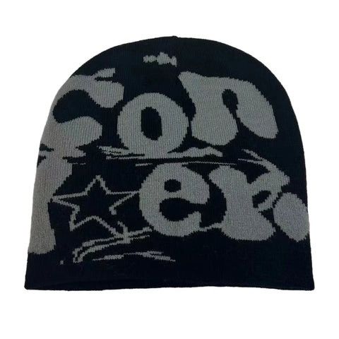 Other Conquer Black/Grey Halloween design beanie Size ONE SIZE - 1 Preview