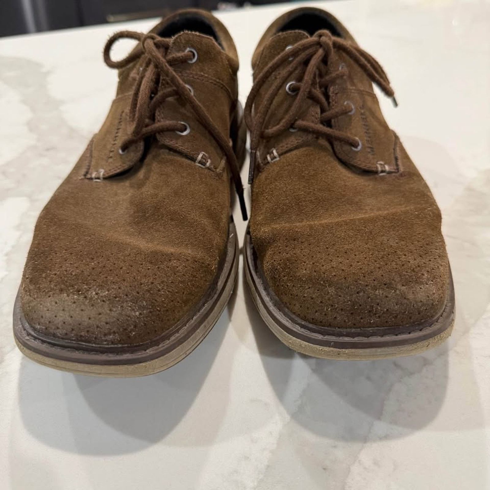 Merrell Merrell World Vue Suede LaceUp Leather Comfort Shoe Mens 12 Size US 12 / EU 45 - 4 Thumbnail