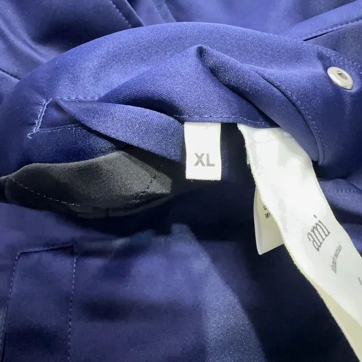 AMI Ami Paris Navy Logo Pattern Jacket -2507 Size US XL / EU 56 / 4 - 5 Thumbnail