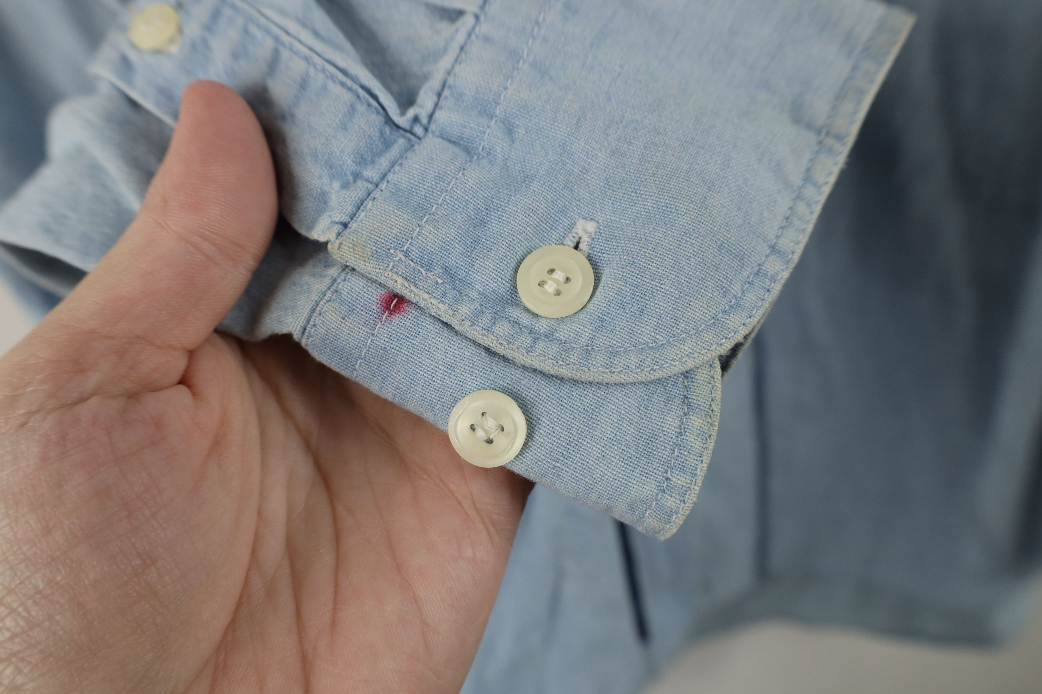 Gap Vintage 90s Gap Denim Jean Collared Button Down Shirt Blue Size US M / EU 48-50 / 2 - 6 Thumbnail