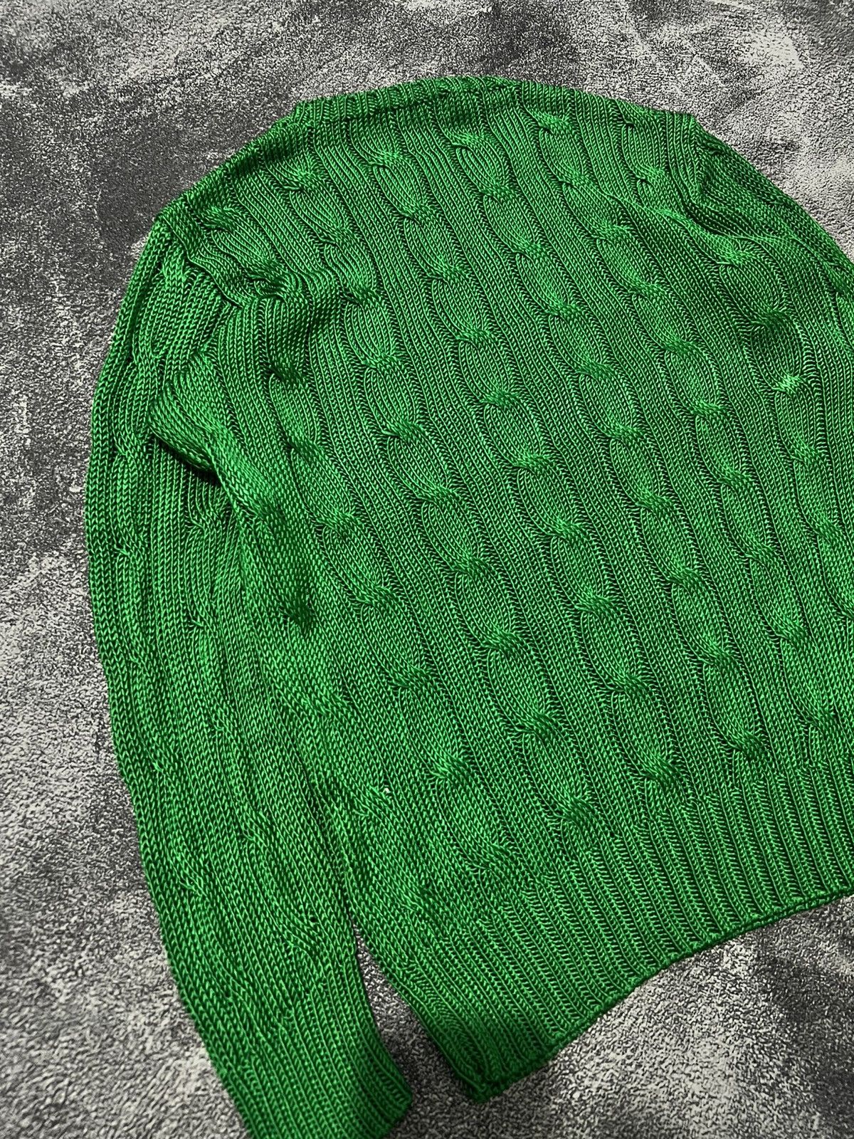 Ralph Lauren Ralph Lauren Silk Cable Knit Sweater Size L / US 10 / IT 46 - 11 Thumbnail