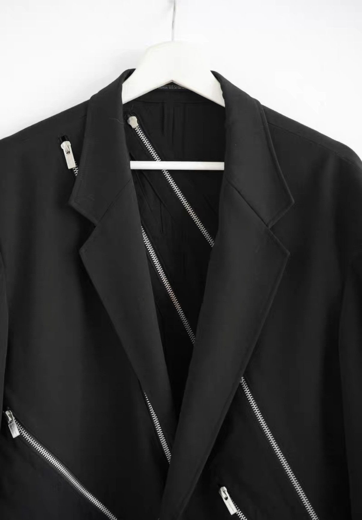Yohji Yamamoto Yohji Yamamoto 22ss Oblique Zip Wool Blazer K4 Size US L / EU 52-54 / 3 - 3 Thumbnail