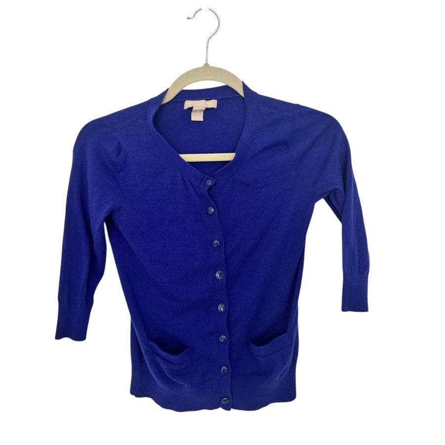 Banana Republic Banana Republic Petite Blue Cardigan XS Size XS / US 0-2 / IT 36-38 - 3 Thumbnail