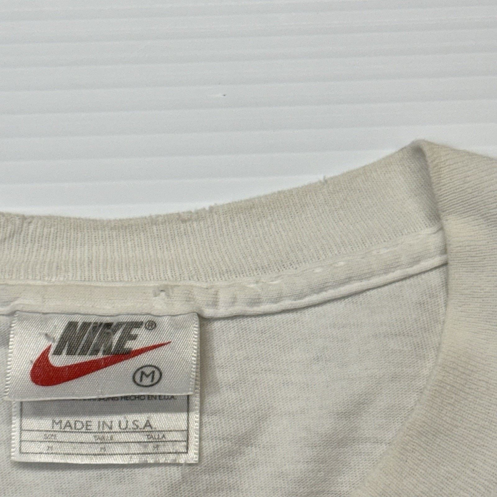 Nike Nike Vintage 90 White Long sleeve Shirt Swoosh Made USA Sz M Size US M / EU 48-50 / 2 - 8 Thumbnail