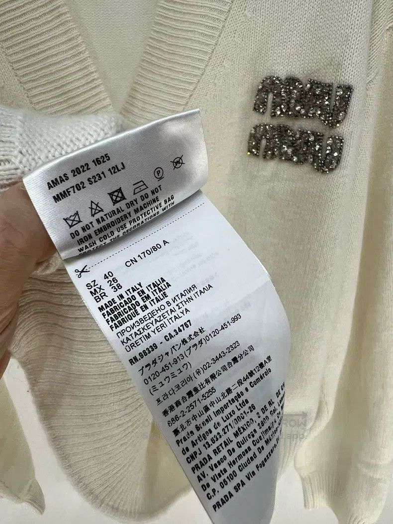 Miu Miu Miu Miu 40 Drill button letter cashmere cardigan coat Size M / US 6-8 / IT 42-44 - 3 Thumbnail
