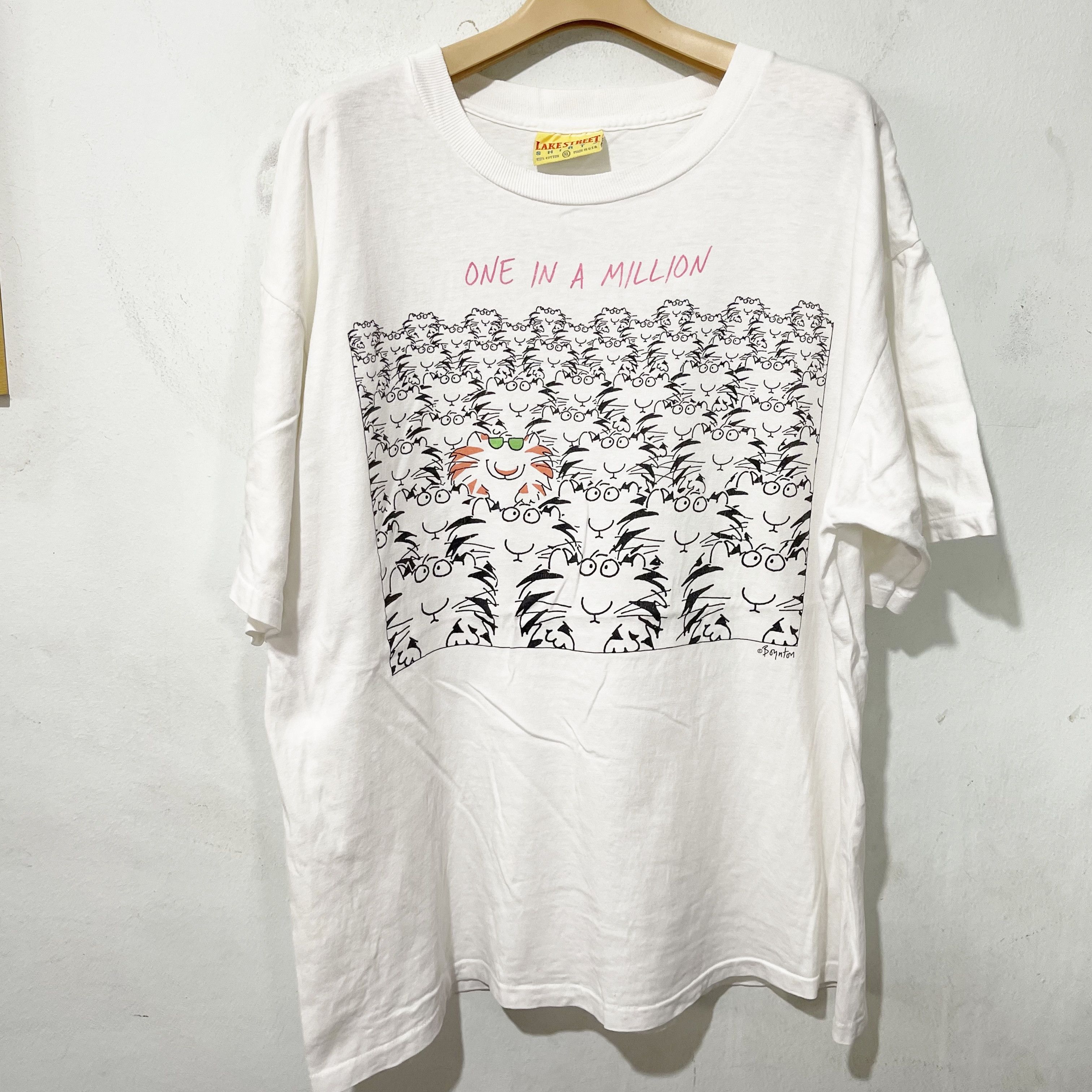 Vintage Vintage 90s Sandra Boynton One In A Million Cat Shirt Size US XL / EU 56 / 4 - 1 Thumbnail
