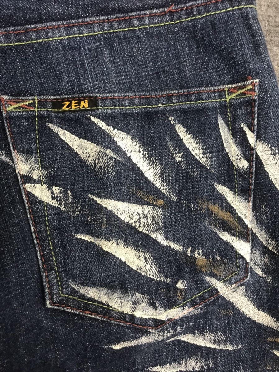Japanese Brand 💥ARCHIVAL JAPAN💥Archival Flying Pheonix ZEN DENIM F706 Size US 27 - 17 Thumbnail