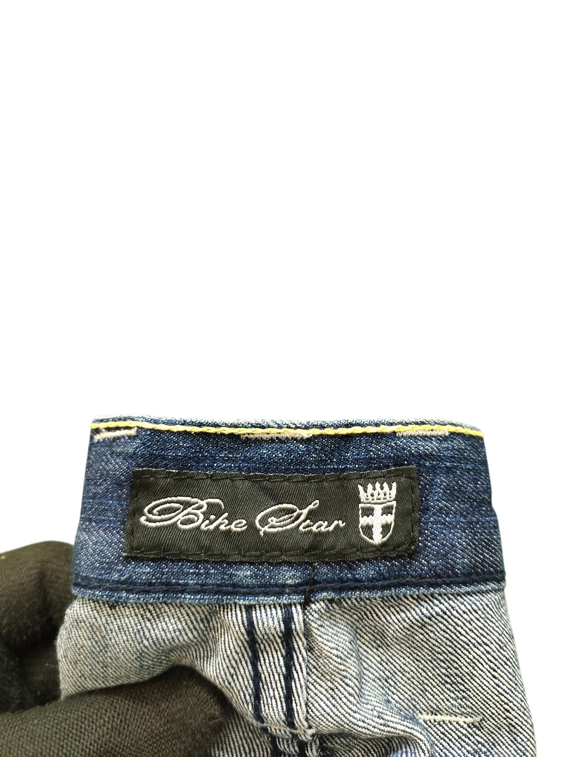 Comme des Garcons × Undercover Vintage Bike Star Japan Zipper Pocket Distress Denim Jeans Size US 33 - 10 Thumbnail