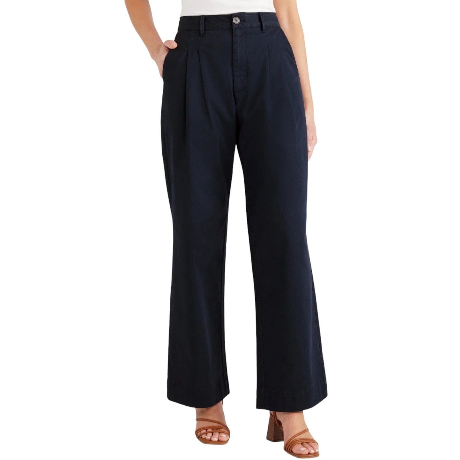 Other Free Assembly - Women's Wide Leg Chino Pants - Blue - 2 Size 26" / US 2 / IT 38 - 1 Thumbnail