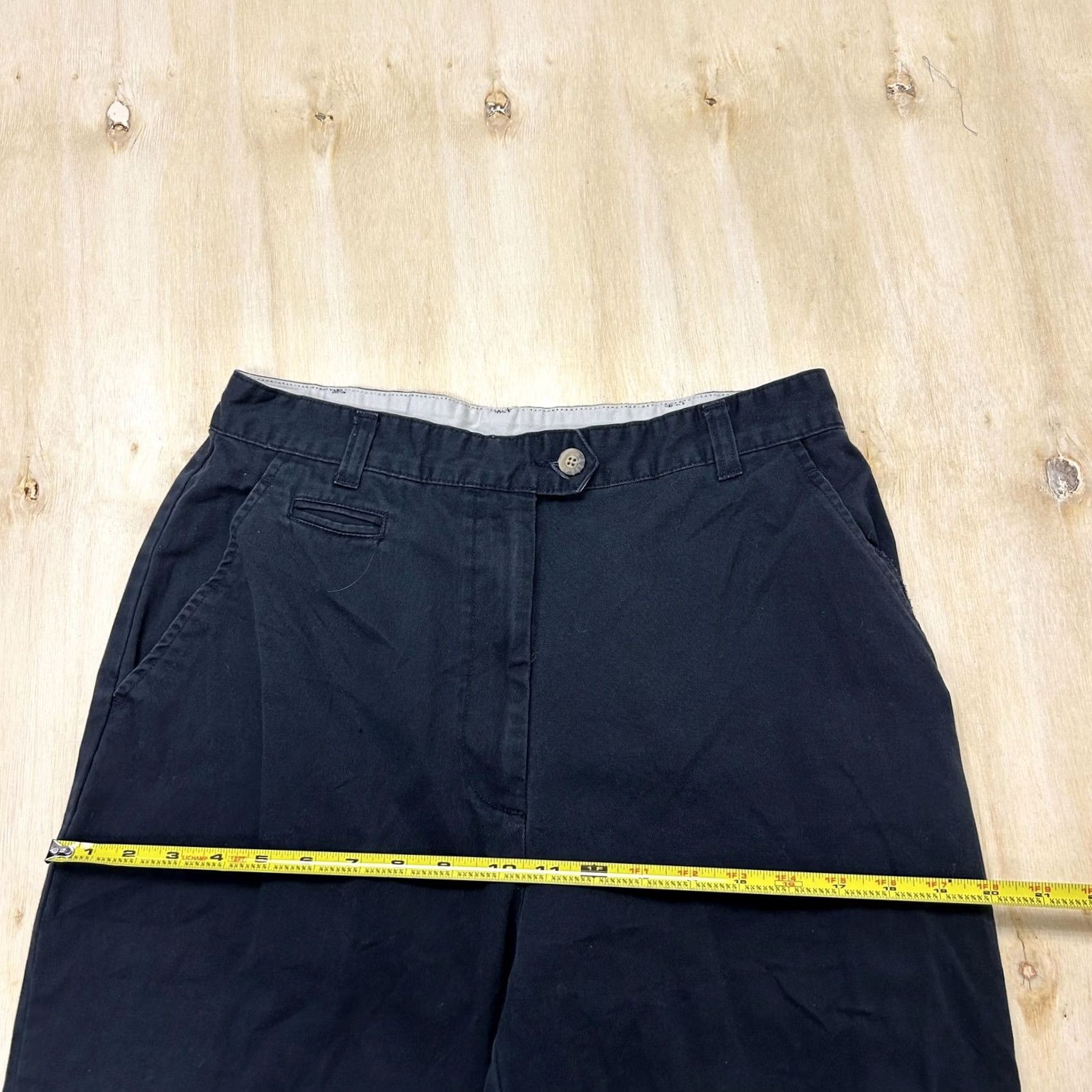 Bill Blass Bill Blass Pants Womens 12 Black Twill Chino Regular Fit Casual Office Pockets Size 34" / US 12 / IT 48 - 5 Thumbnail