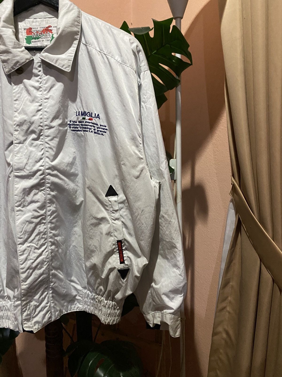 Vintage La Miglia Vintage Motorcycle Windbreaker White Italia Racing Size US L / EU 52-54 / 3 - 6 Thumbnail