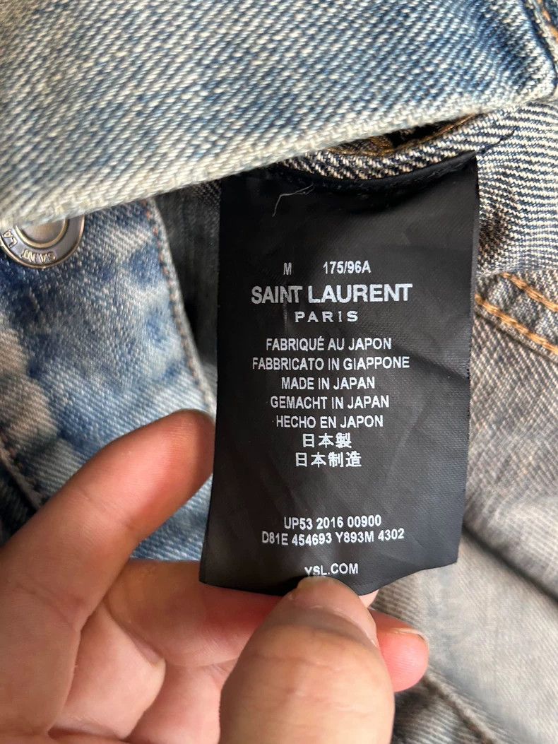 Saint Laurent Paris Saint Laurent Paris 2017SS Shark Denim Jacket Size US M / EU 48-50 / 2 - 6 Thumbnail