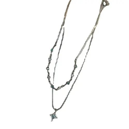 Jewelry Electro Chain Crystal Stone Silver Abstract Star Pop Fantasy Size ONE SIZE - 4 Thumbnail