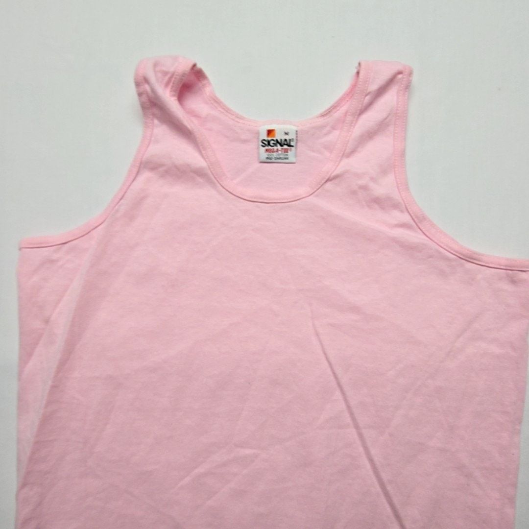 Vintage Vintage Pink Blank Tank Top Womens M Pre-Shrunk Tank 90s Size M / US 6-8 / IT 42-44 - 3 Thumbnail