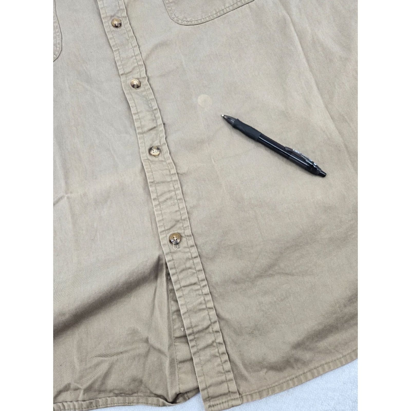 Vintage Boulder Creek Shirt 2XLT Beige Cotton Polyester Canvas Button-Up Button Up Mens | 2XLT Tall | Beige | Casual Workwear Outdoors Outdoors? Size US XXL / EU 58 / 5 - 2 Thumbnail