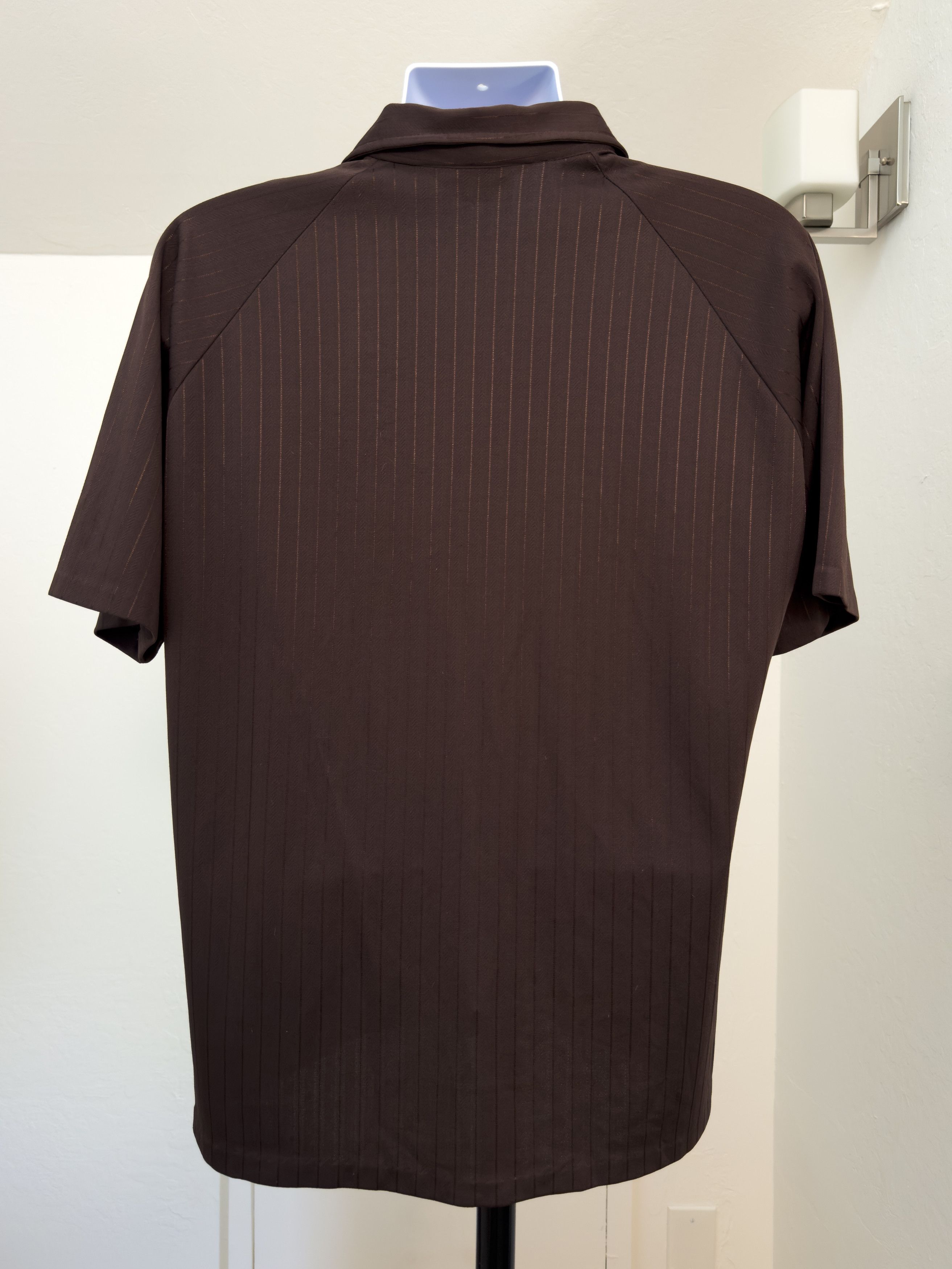 Lilly Dache Vintage Lilly Daché Brown Ribbed Short Sleeve Polo Shirt Size US L / EU 52-54 / 3 - 4 Thumbnail