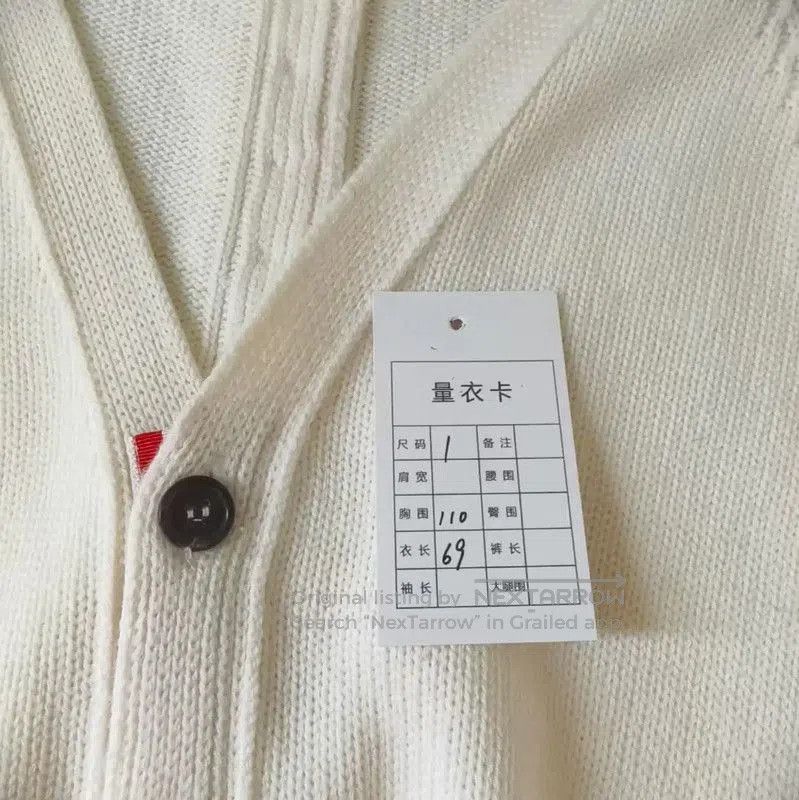 Thom Browne Thom Browne Beige Women's Cardigan Sweater . Size M / US 6-8 / IT 42-44 - 5 Thumbnail
