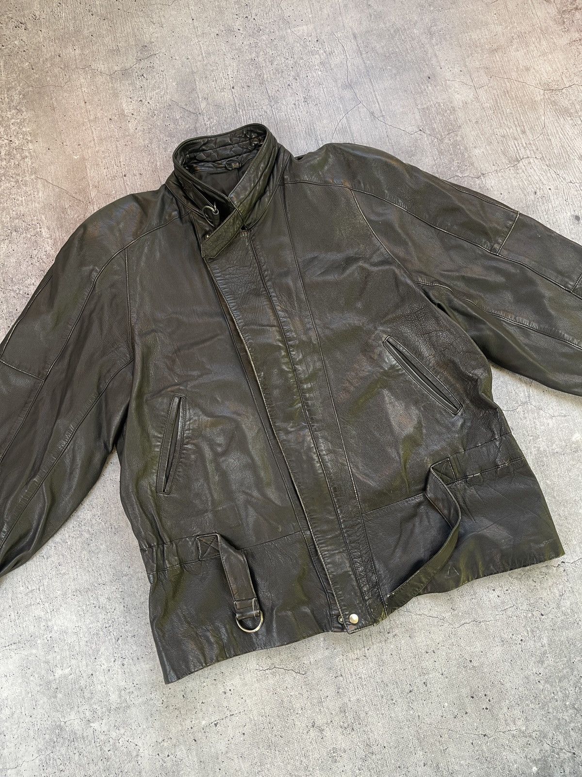Vintage Vintage Y2K Black Genuine Leather Bomber Jacket Size US L / EU 52-54 / 3 - 3 Thumbnail