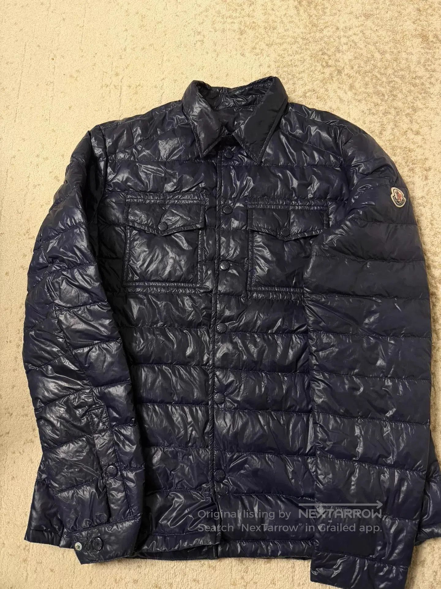 Moncler Quilted Puffer Jacket with Button Front and Pockets. Size US L / EU 52-54 / 3 - 1 Thumbnail