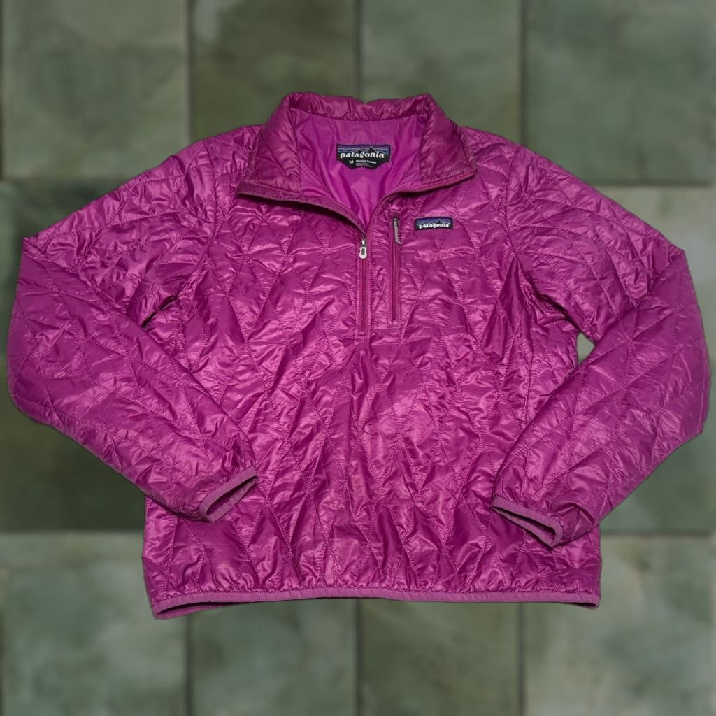 Patagonia VINTAGE Patagonia Nano Puffer Jacket Women Sz M Magenta Quilted Zip Puffer All Seasons Water Resistant Breathing Softshell 84025 Size M / US 6-8 / IT 42-44 - 1 Thumbnail