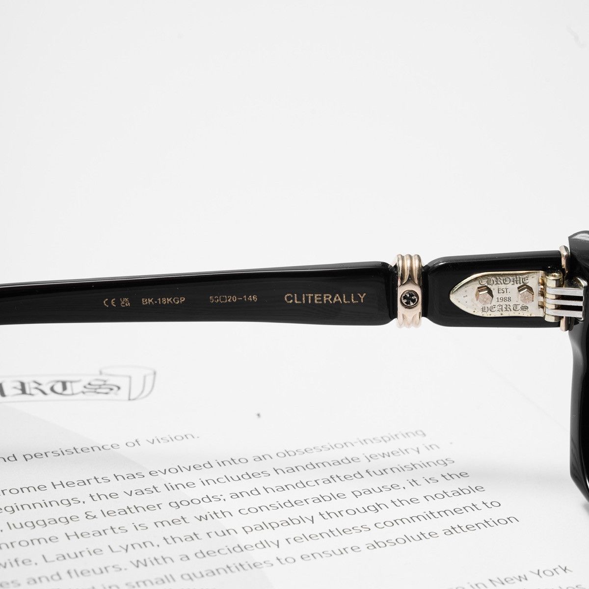Chrome Hearts CHROME HEARTS CLITERALLY BLACK -18KGP SUNGLASSES Size ONE SIZE - 5 Thumbnail