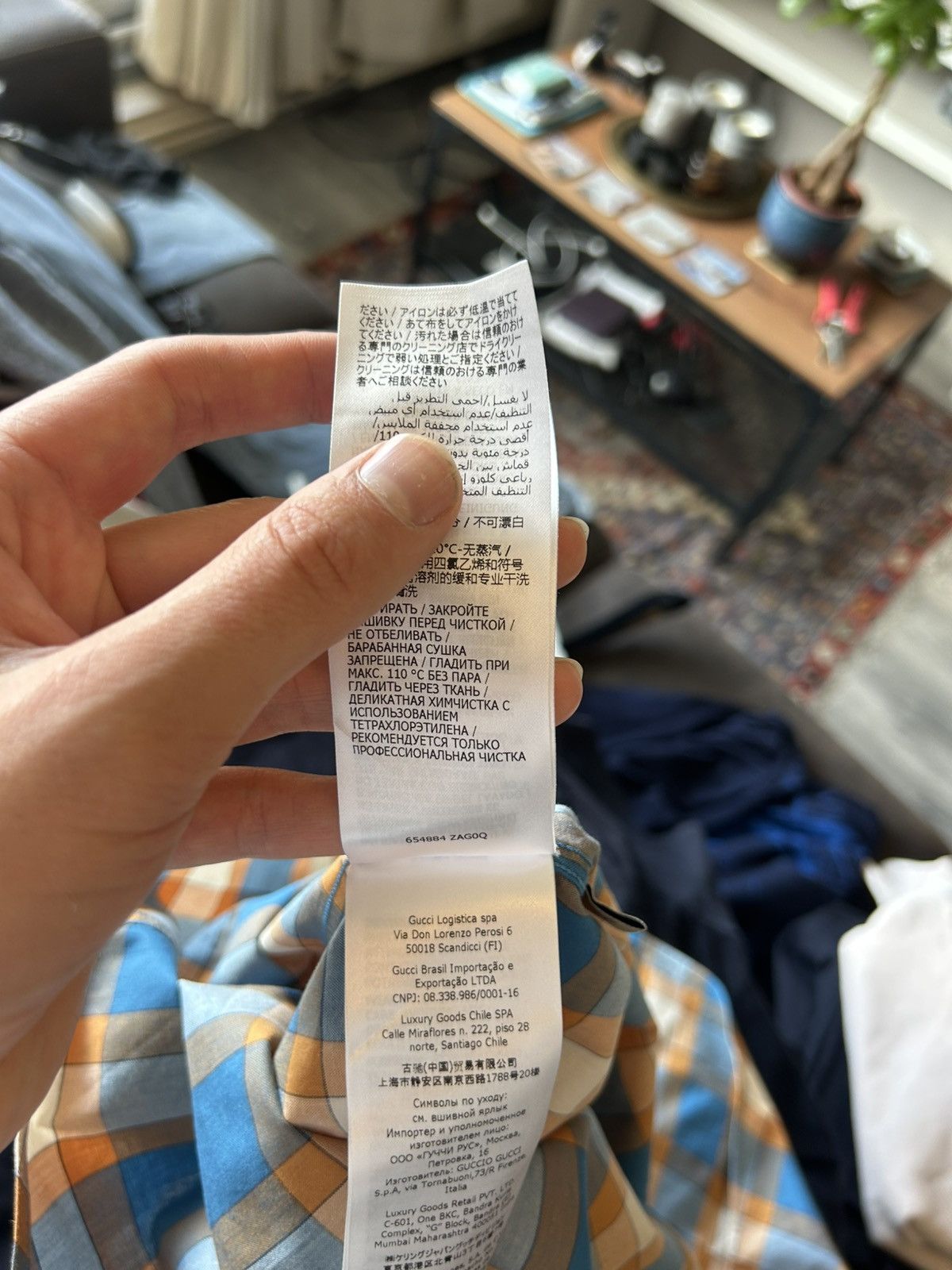 Gucci Gucci Plaid Shirt with Beaded Insect Embroidery Size US S / EU 44-46 / 1 - 9 Thumbnail