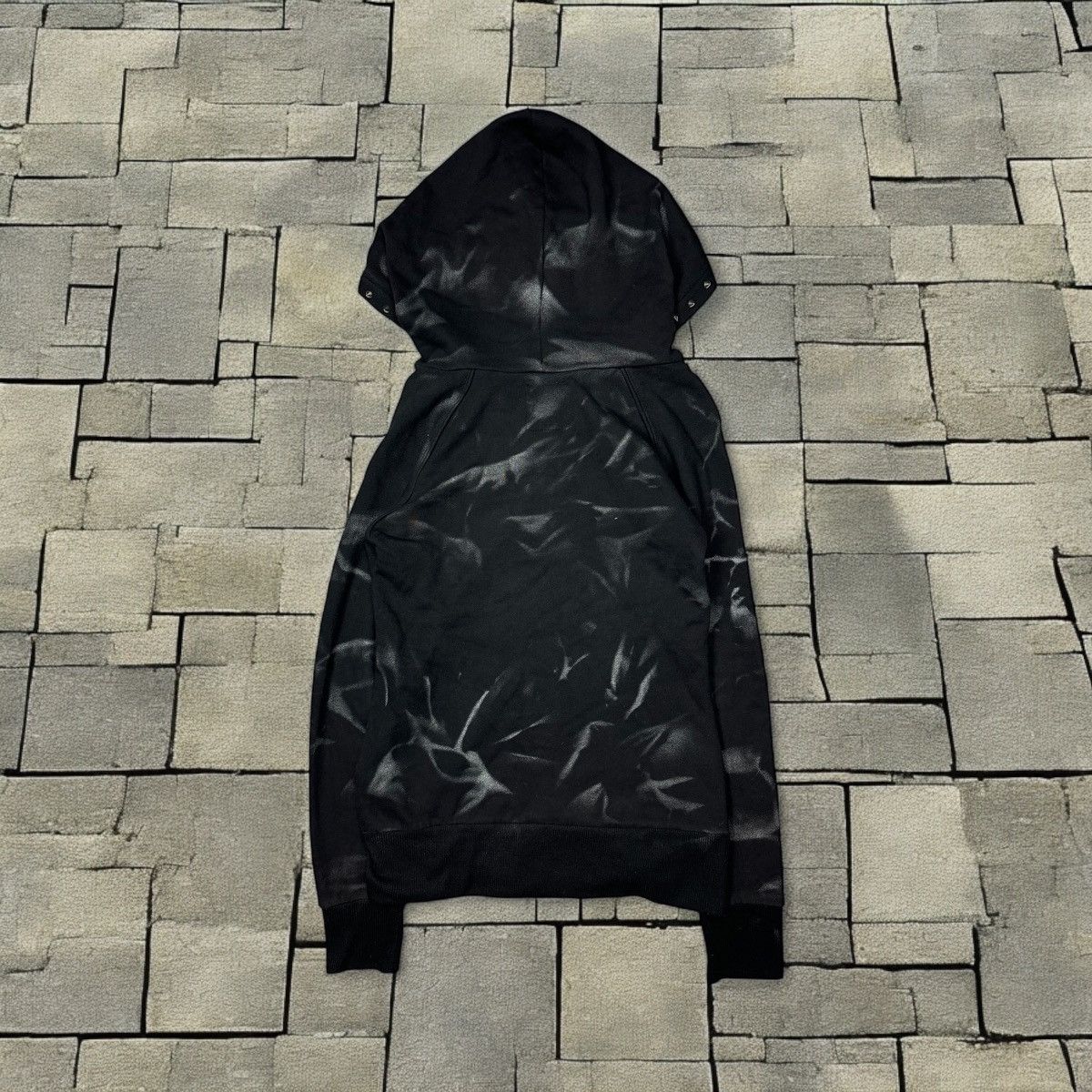 Japanese Brand Seana Studded Washed Zip Up Hoodie | Grailed