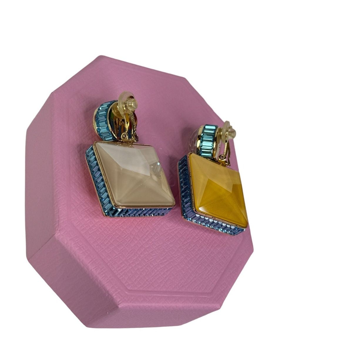 Swarovski Swarovski Chroma clip earrings Asymmetrical designSquare cut Size ONE SIZE - 5 Thumbnail