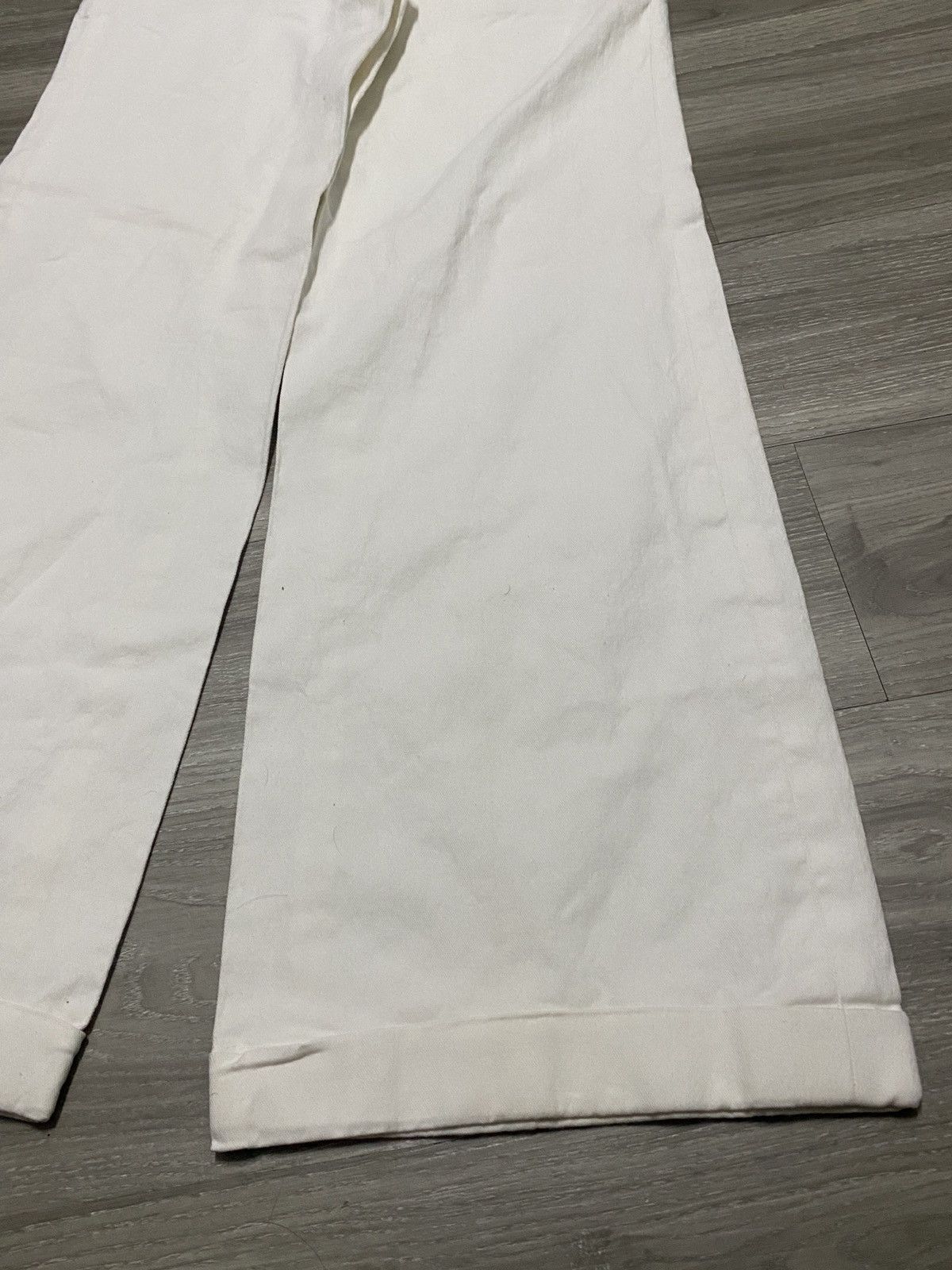 Dior Dior - John Galliano - Flare Wide Leg Denim White Pants Size 26" / US 2 / IT 38 - 5 Thumbnail