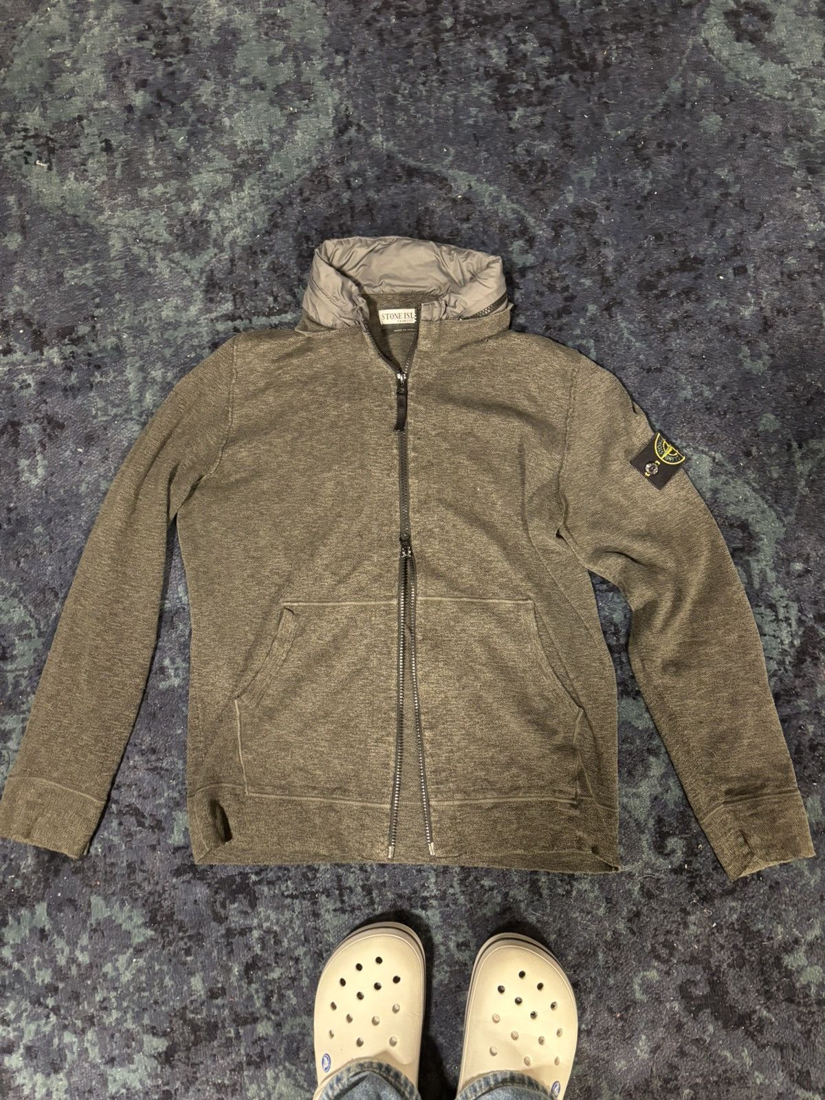 Other Vintage zip-up hoodie Stone Island hidden hood Size US L / EU 52-54 / 3 - 2 Thumbnail