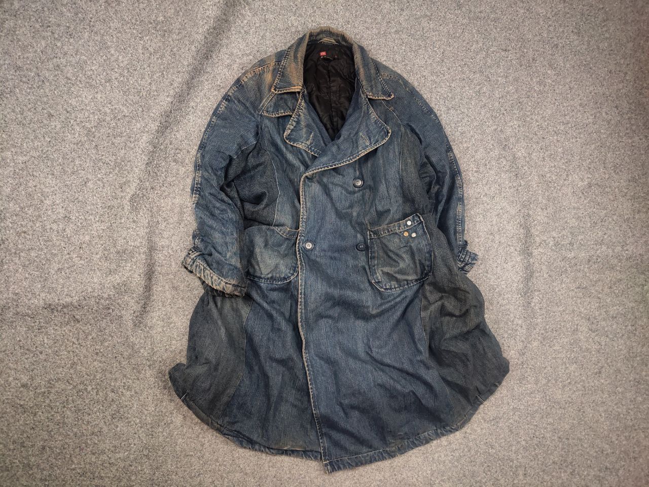 Diesel Vintage Diesel Archive Y2K Style Denim Faded coat Jacket Size US XL / EU 56 / 4 - 3 Thumbnail