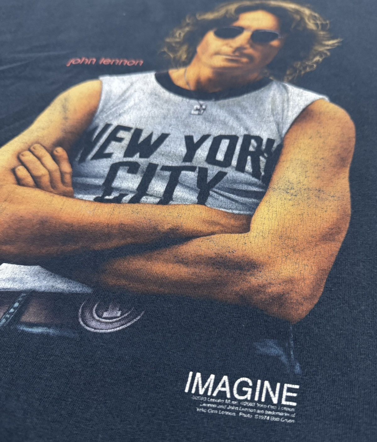 Vintage Vtg JOHN LENNON Rare Design Tee Size US XL / EU 56 / 4 - 5 Thumbnail