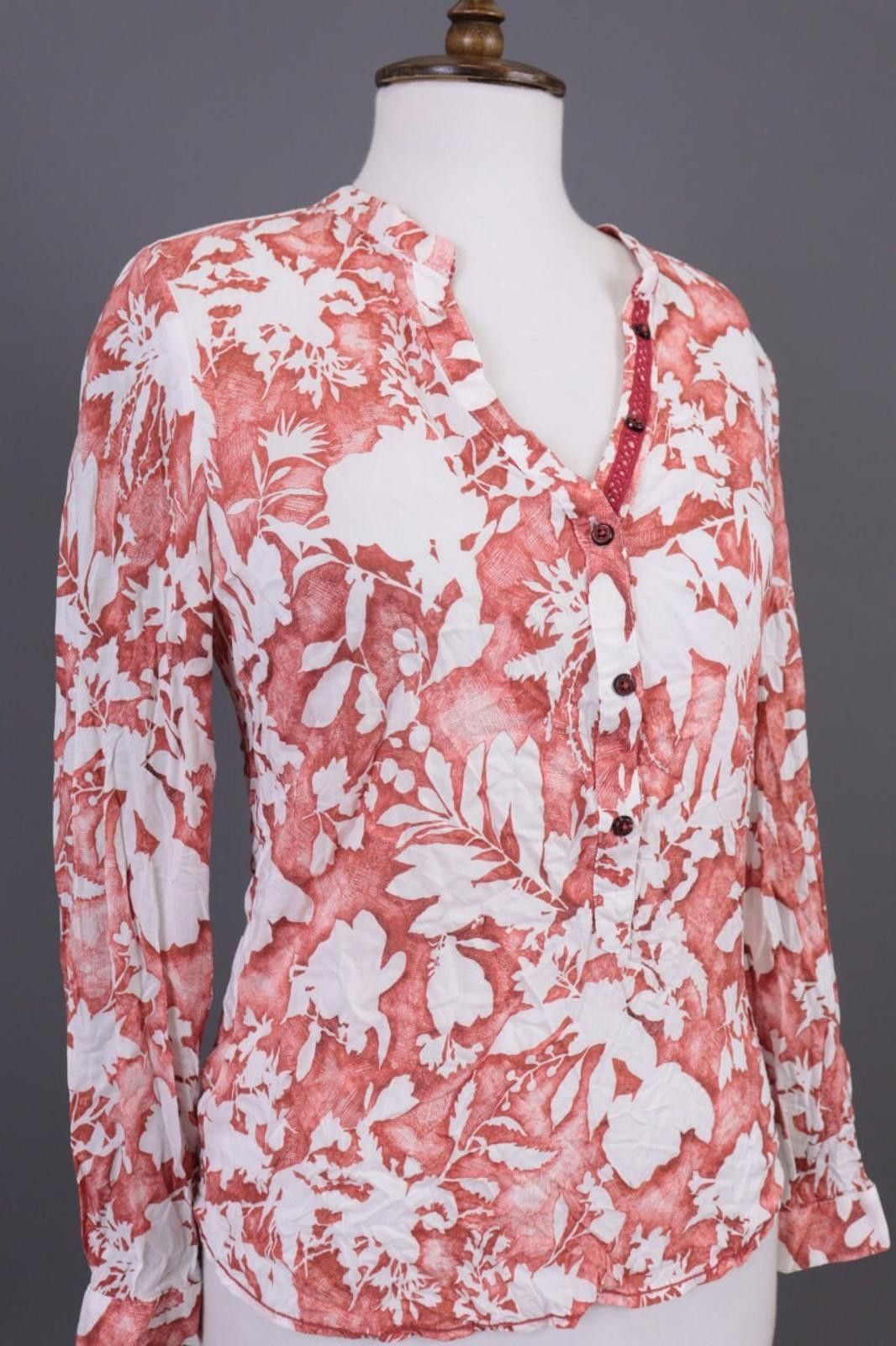 Designer Emily Van Den Bergh Multicolor Floral Henley Shirt Size 38 Size M / US 6-8 / IT 42-44 - 3 Thumbnail